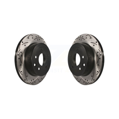 Drilled Slot Brake Rotors Rear Pair For Nissan Rogue Sport Qashqai LEAF Juke G35