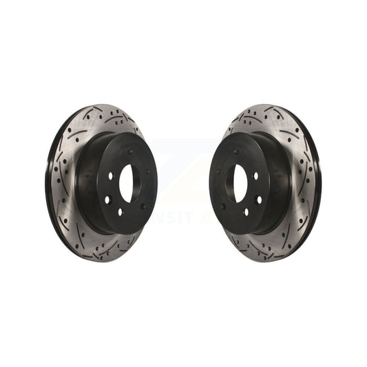 Drilled Slot Brake Rotors Rear Pair For Nissan Rogue Sport Qashqai LEAF Juke G35