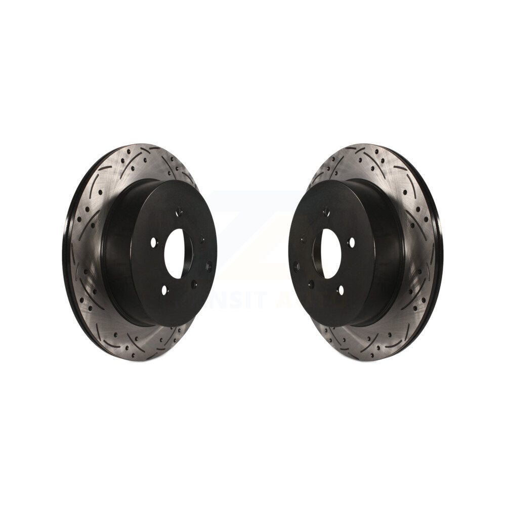Drill Slot Brake Rotors Rear Pair For Nissan Murano INFINITI Pathfinder QX60 Q50