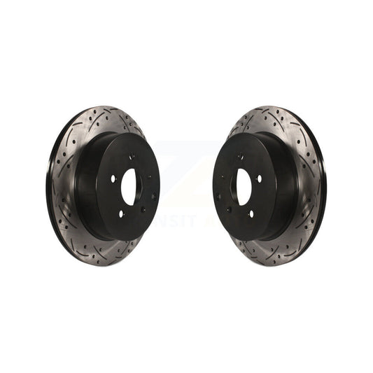 Drill Slot Brake Rotors Rear Pair For Nissan Murano INFINITI Pathfinder QX60 Q50
