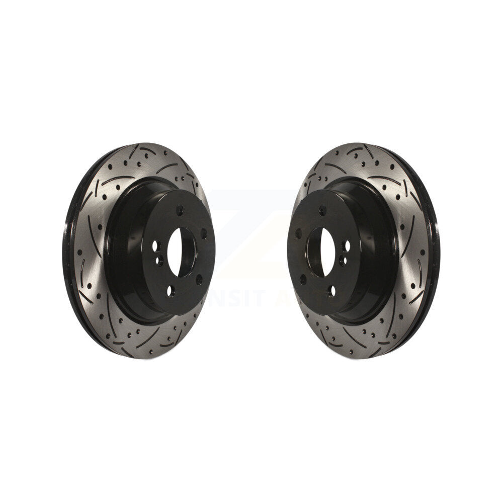 Drill Slot Brake Rotors Rear Pair For Mercedes-Benz GLK350 E350 GLK250 E400 E320