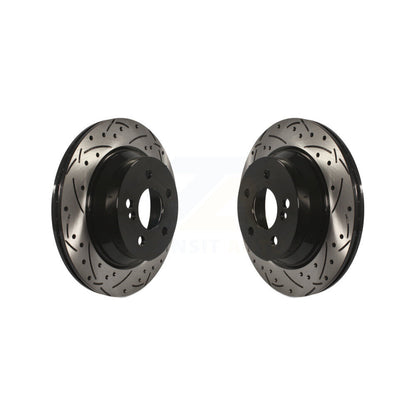 Drill Slot Brake Rotors Rear Pair For Mercedes-Benz GLK350 E350 GLK250 E400 E320