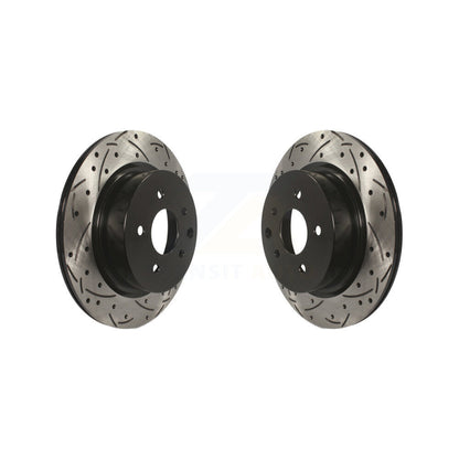 Drill Slot Brake Rotor Rear Pair For INFINITI Nissan Maxima G37 QX50 EX35 370Z Z