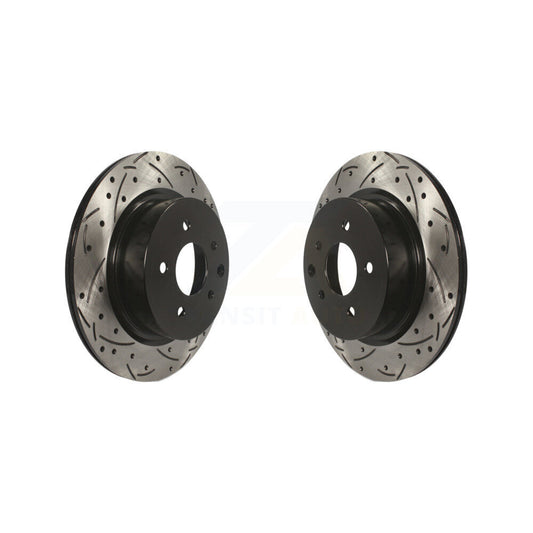 Drill Slot Brake Rotor Rear Pair For INFINITI Nissan Maxima G37 QX50 EX35 370Z Z