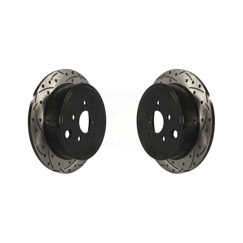 Drill Slot Brake Rotor Rear Pair For Subaru Impreza Forester Outback Legacy FR-S