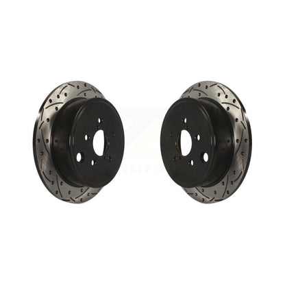 Drill Slot Brake Rotor Rear Pair For Subaru Impreza Forester Outback Legacy FR-S