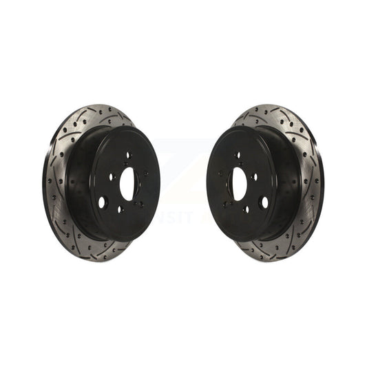 Drill Slot Brake Rotor Rear Pair For Subaru Impreza Forester Outback Legacy FR-S