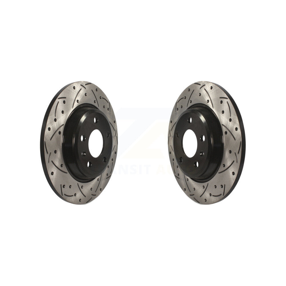 Drill Slot Brake Rotors Rear Pair For Audi Q5 A4 Quattro A5 allroad Sportback A7