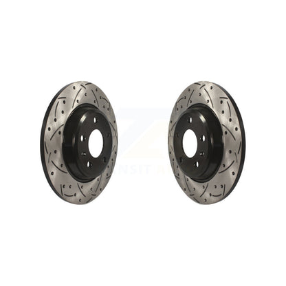 Drill Slot Brake Rotors Rear Pair For Audi Q5 A4 Quattro A5 allroad Sportback A7