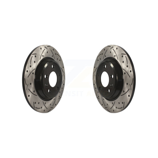 Drill Slot Brake Rotors Rear Pair For Audi Q5 A4 Quattro A5 allroad Sportback A7