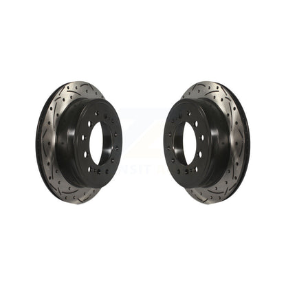 Drill Slot Disc Brake Rotors Rear Pair For Toyota 4Runner Lexus GX460 FJ Cruiser
