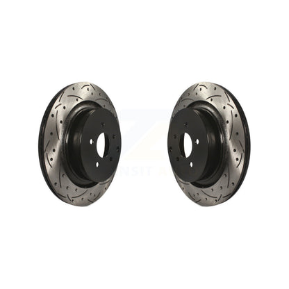 Drill Slot Brake Rotor Rear Pair For INFINITI Q50 Q60 M37 FX50 QX70 Q70 Q70L M56