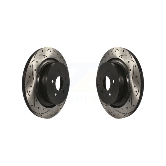 Drill Slot Brake Rotor Rear Pair For INFINITI Q50 Q60 M37 FX50 QX70 Q70 Q70L M56