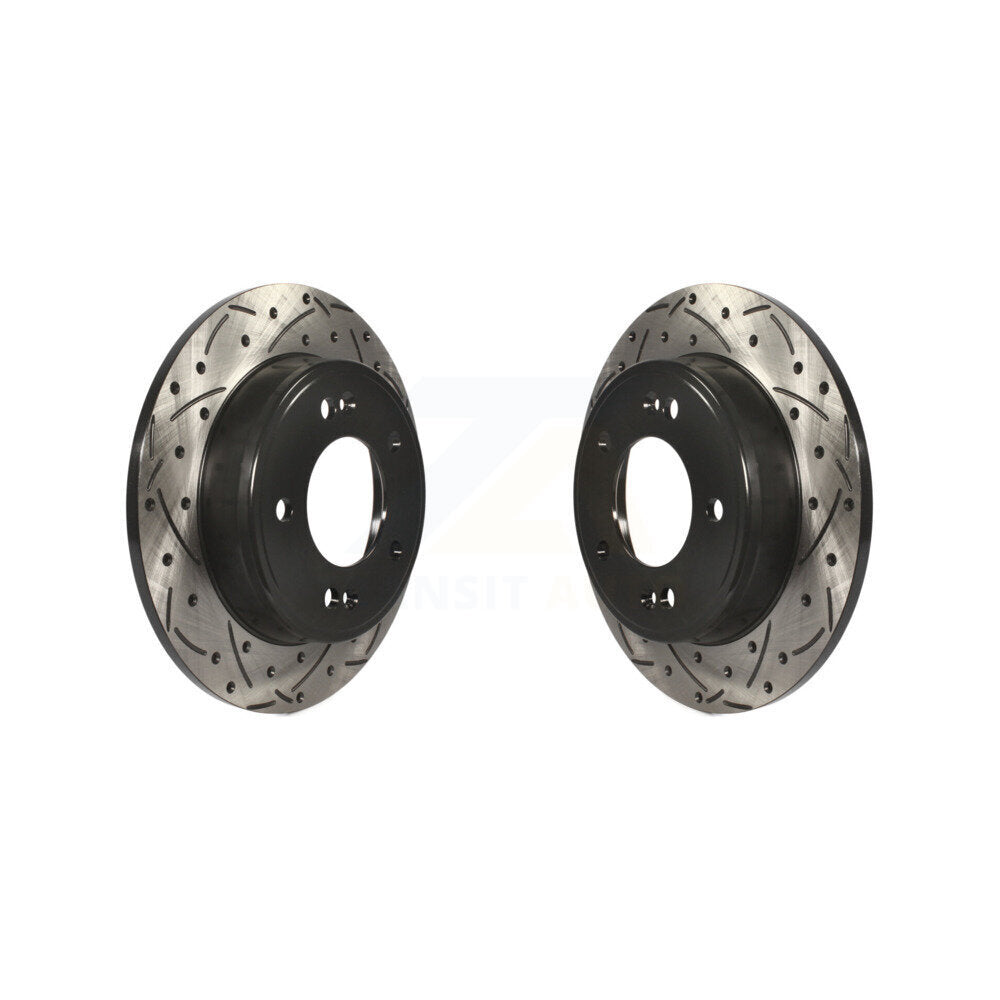 Drill Slot Brake Rotor Rear Pair For Hyundai Elantra Kia Kona Forte Soul GT Koup