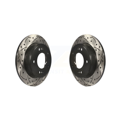 Drill Slot Brake Rotor Rear Pair For Hyundai Elantra Kia Kona Forte Soul GT Koup