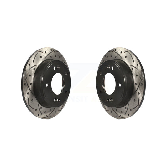 Drill Slot Brake Rotor Rear Pair For Hyundai Elantra Kia Kona Forte Soul GT Koup