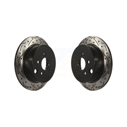 Drilled Slot Disc Brake Rotor Rear Pair For Subaru Crosstrek Impreza Forester XV