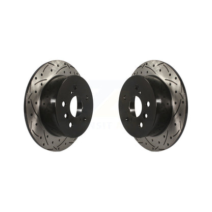 Drill Slot Disc Brake Rotor Rear Pair For Toyota Camry Lexus ES350 Avalon ES300h