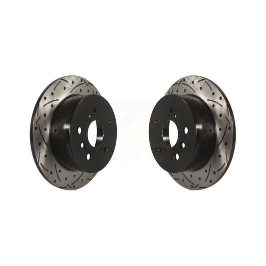 Drill Slot Disc Brake Rotor Rear Pair For Toyota Camry Lexus ES350 Avalon ES300h