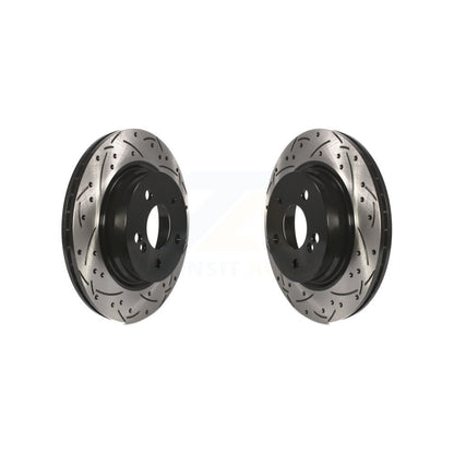 Drill Slot Brake Rotor Rear Pair For Mercedes-Benz C300 C350 E350 C250 E550 E300