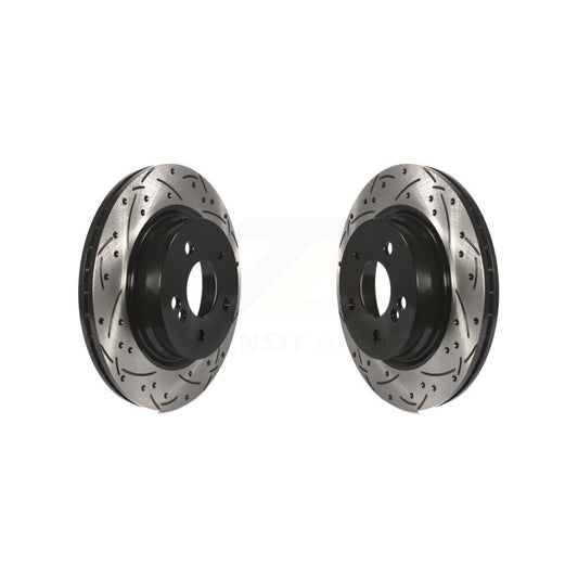 Drill Slot Brake Rotor Rear Pair For Mercedes-Benz C300 C350 E350 C250 E550 E300