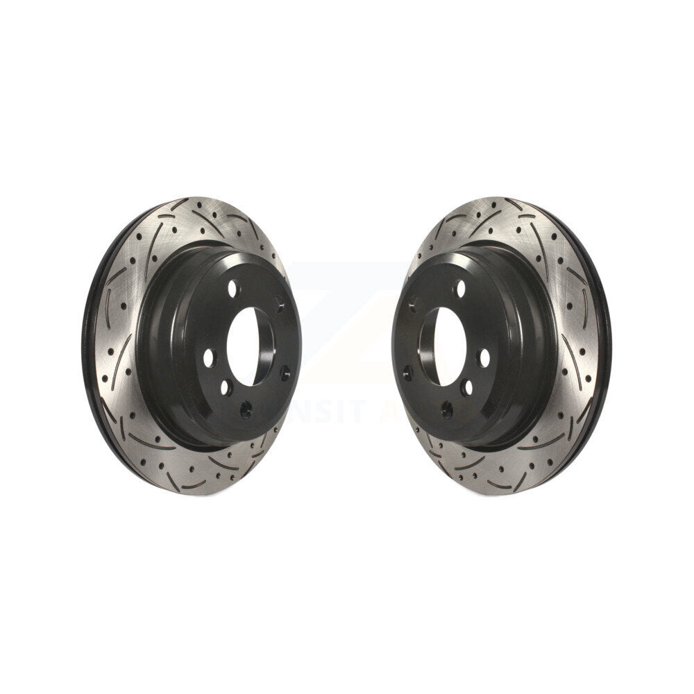 Drill Slot Brake Rotor Rear Pair For BMW 328i xDrive 330i 320i 428i 328d 430i GT