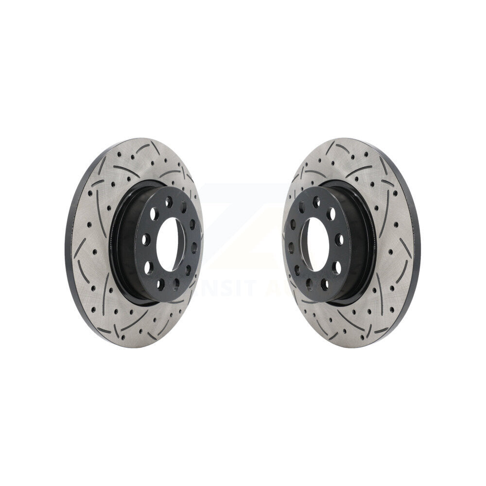 Drilled Slot Brake Rotors Rear Pair For Jeep Compass Renegade Dodge Hornet Fiat