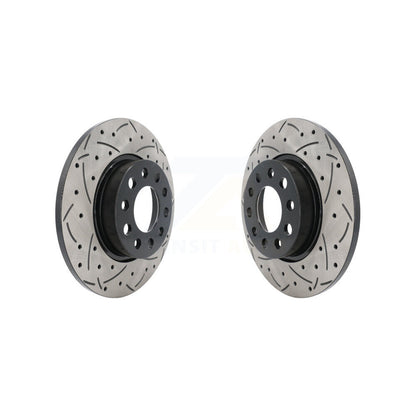 Drilled Slot Brake Rotors Rear Pair For Jeep Compass Renegade Dodge Hornet Fiat