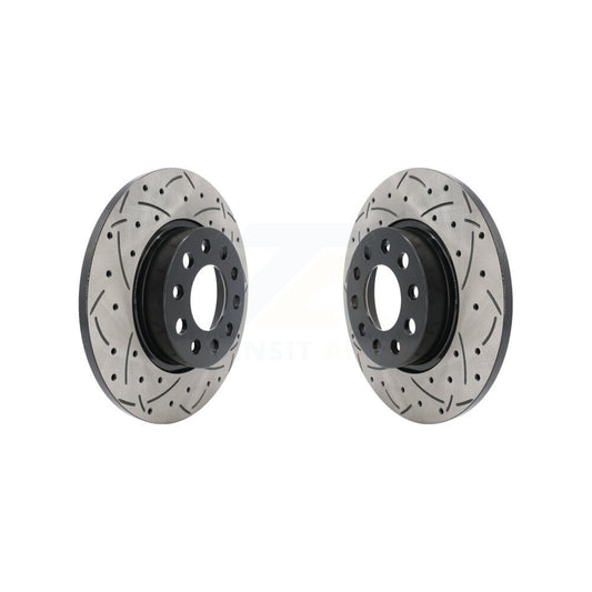 Drilled Slot Brake Rotors Rear Pair For Jeep Compass Renegade Dodge Hornet Fiat