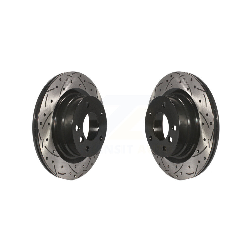 Drilled Slot Brake Rotors Rear Pair For BMW 230i xDrive 228i 328i 320i 428i 328d