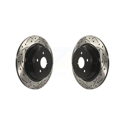 Drilled Slot Brake Rotor Rear Pair For Ford Edge Fusion Lincoln Nautilus MKX MKZ