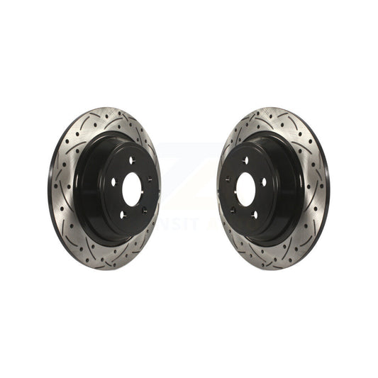 Drilled Slot Brake Rotor Rear Pair For Ford Edge Fusion Lincoln Nautilus MKX MKZ
