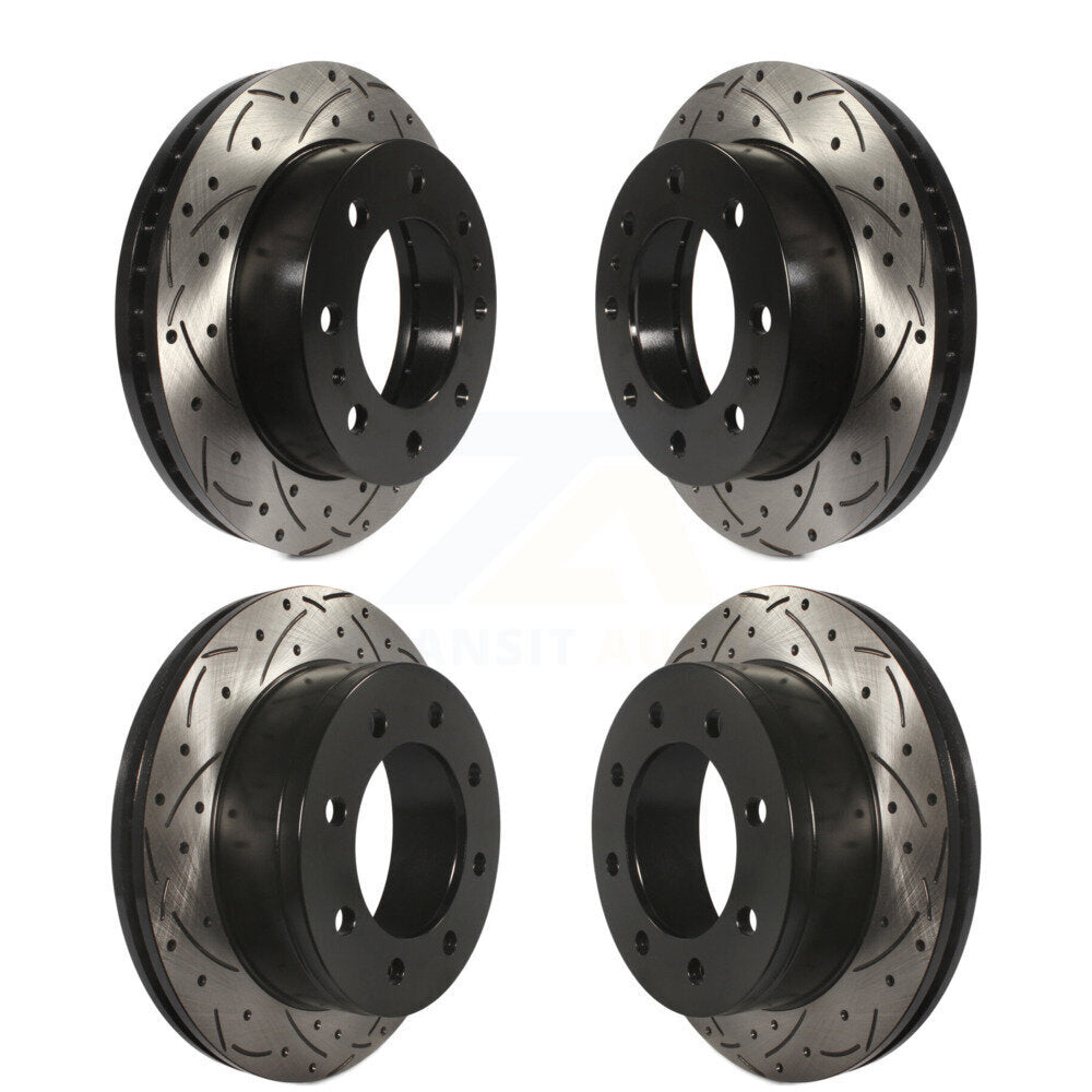 Drill Slot Brake Rotor Front Rear Kit For GMC Chevrolet Sierra 2500 HD Silverado