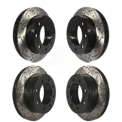 Drill Slot Brake Rotor Front Rear Kit For GMC Chevrolet Sierra 2500 HD Silverado