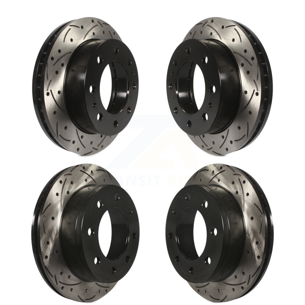 Drill Slot Brake Rotor Front Rear Kit For Chevrolet GMC Sierra 2500 HD Silverado
