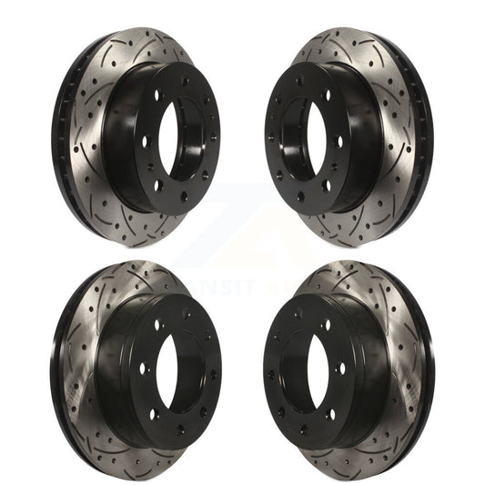 Drill Slot Brake Rotor Front Rear Kit For Chevrolet GMC Sierra 2500 HD Silverado
