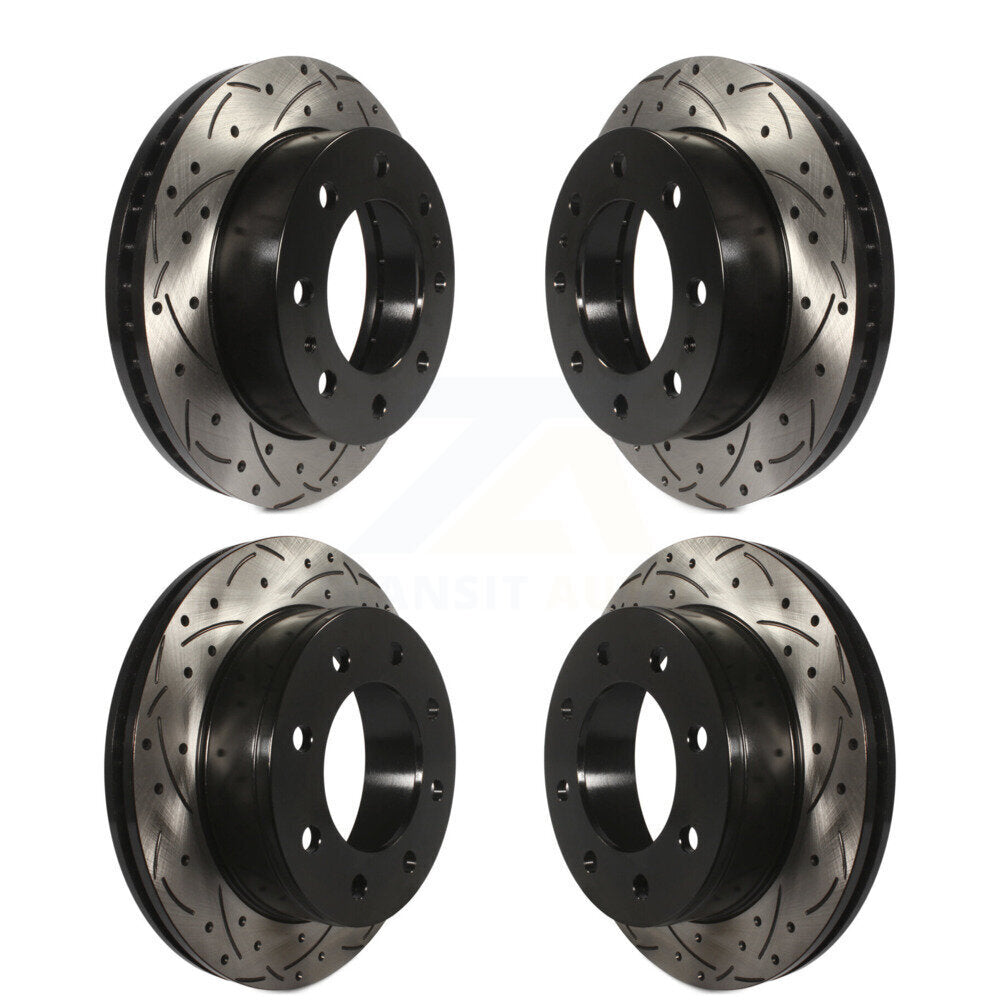 Drill Slot Disc Brake Rotor Front Rear Kit For GMC Savana 2500 Chevrolet Express