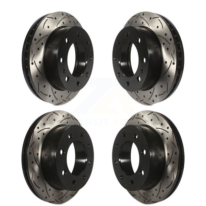 Drill Slot Disc Brake Rotor Front Rear Kit For GMC Savana 2500 Chevrolet Express