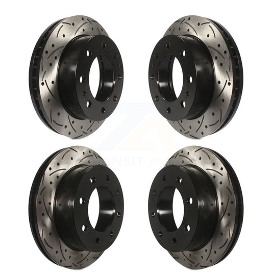 Drill Slot Disc Brake Rotor Front Rear Kit For GMC Savana 2500 Chevrolet Express