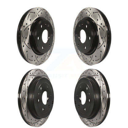 Drilled Slot Brake Rotors Front Rear Kit For GMC Acadia Buick Enclave Chevrolet