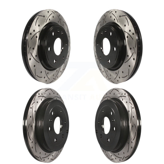 Drilled Slot Brake Rotors Front Rear Kit For GMC Acadia Buick Enclave Chevrolet