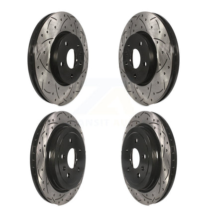 Drill Slot Disc Brake Rotors Front Rear Kit For 2010-2015 Chevrolet Camaro LT LS