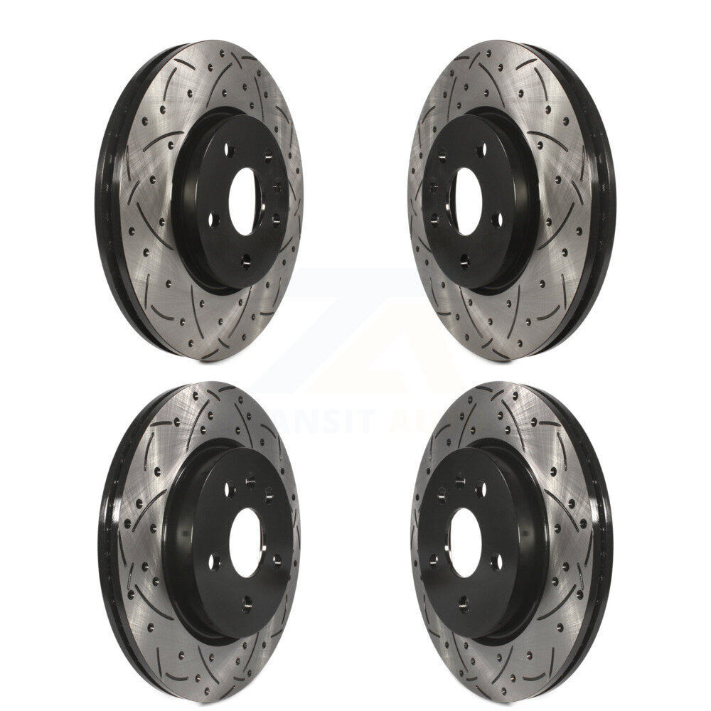 Drill Slot Brake Rotor Front Rear Kit For Chevrolet Malibu Impala Buick LaCrosse