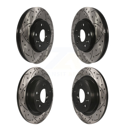 Coated Drilled Slotted Disc Brake Rotors Front Rear Kit For Chevrolet Cruze