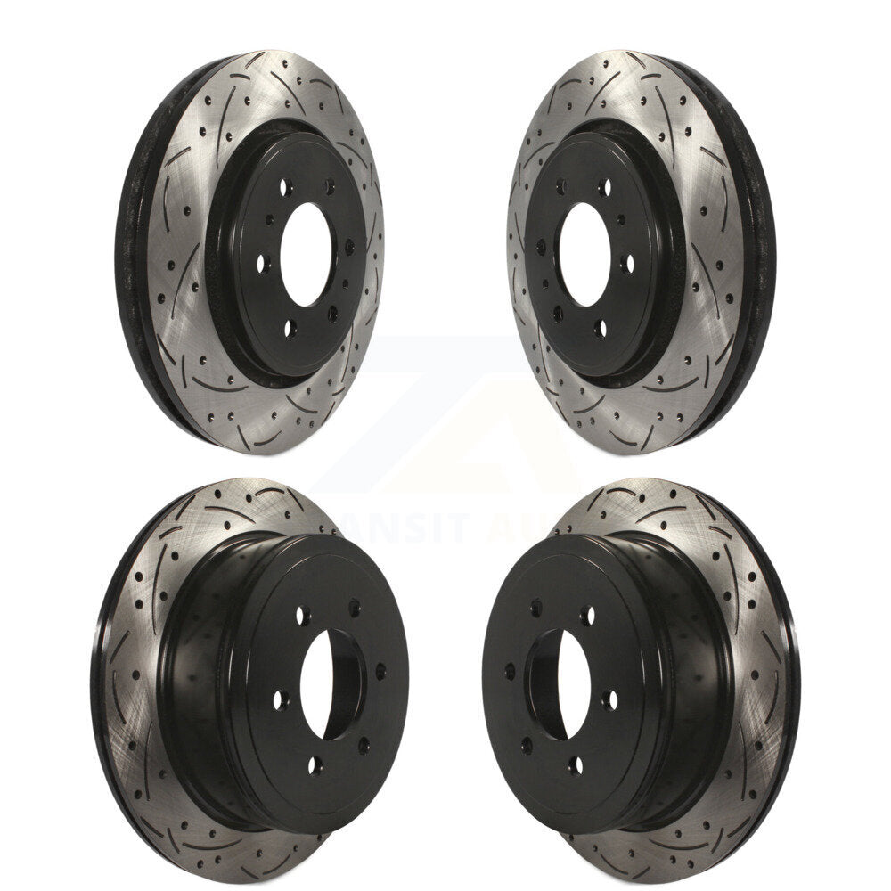 Drill Slot Brake Rotor Front Rear Kit For 2010-2011 Ford F-150 With 6 Lug Wheels