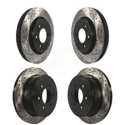 Drill Slot Brake Rotor Front Rear Kit For 2010-2011 Ford F-150 With 6 Lug Wheels