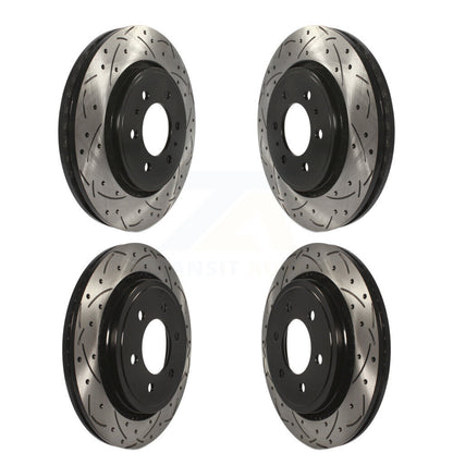 Drill Slot Brake Rotor Front Rear Kit For Ford F-150 With Electric Parking