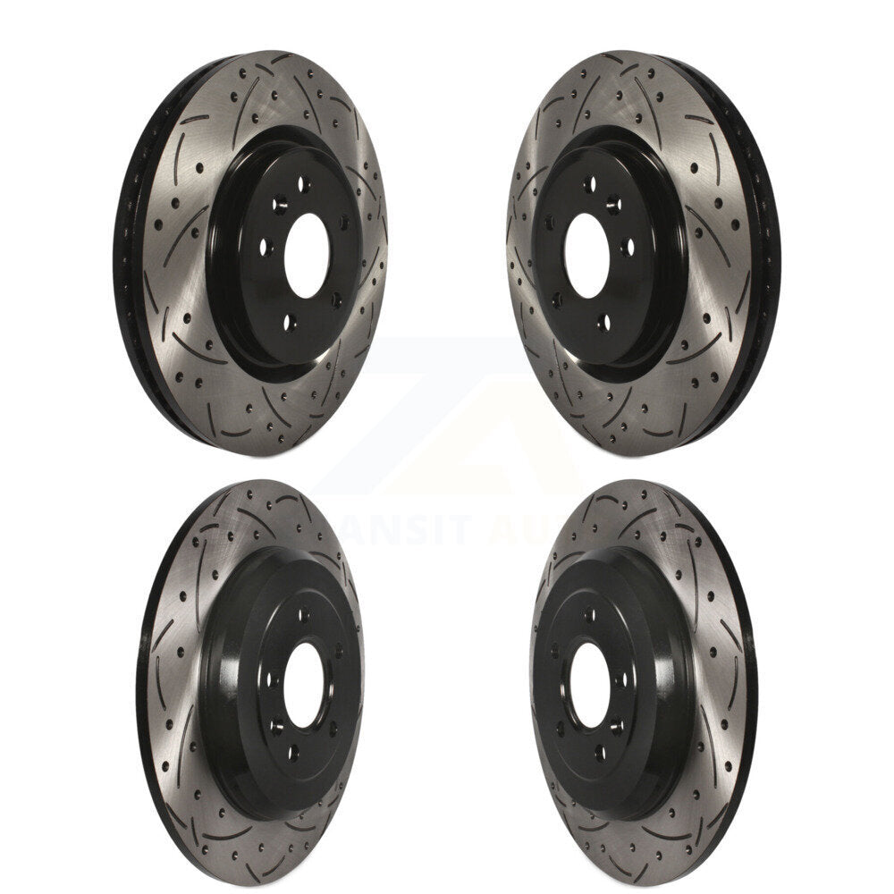Drill Slot Brake Rotors Front Rear Kit For Ford Explorer Flex Taurus Lincoln MKS