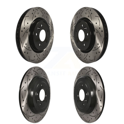 Drill Slot Brake Rotors Front Rear Kit For Ford Explorer Flex Taurus Lincoln MKS