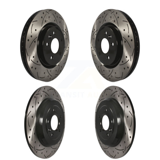 Drill Slot Brake Rotors Front Rear Kit For Ford Explorer Flex Taurus Lincoln MKS